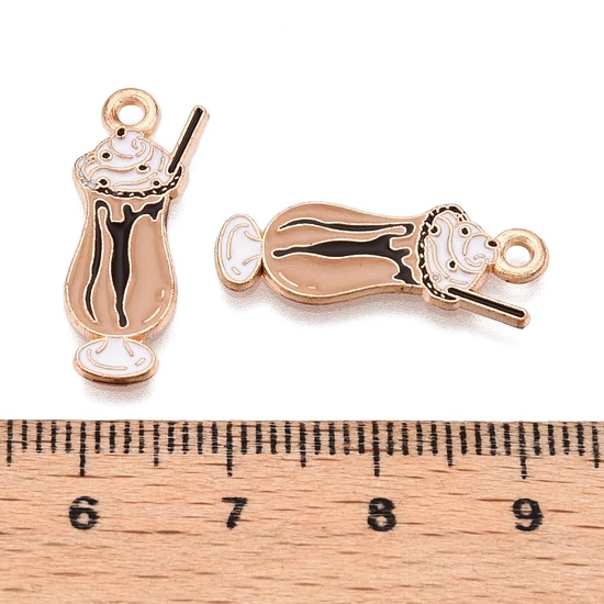 Medál - fagylalt Charm, 23x9x1mm, ólom és kadmiummentes