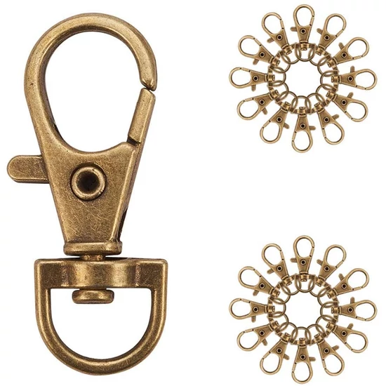 Kapocs - karabiner- sárgaréz színben