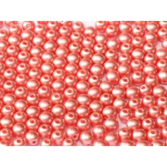 Üveggyöngy - 3mm - Alabaster Pastel Lt.Coral 