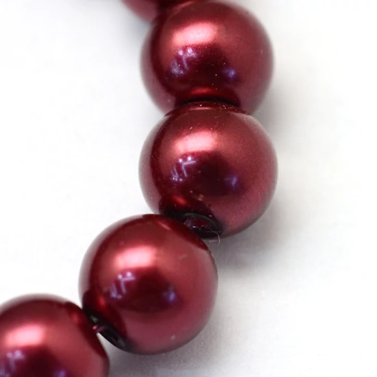Baking Painted Pearlized Glass Pearl Round Bead Strands, Brown, 4~5mm