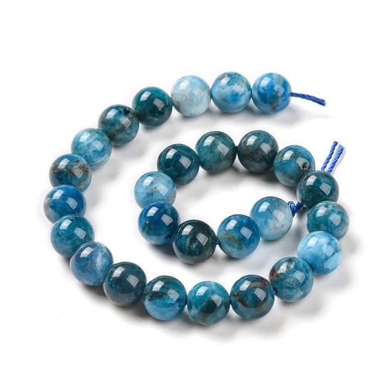 Természetes apatit ásványgyöngy, kerek, 8 mm