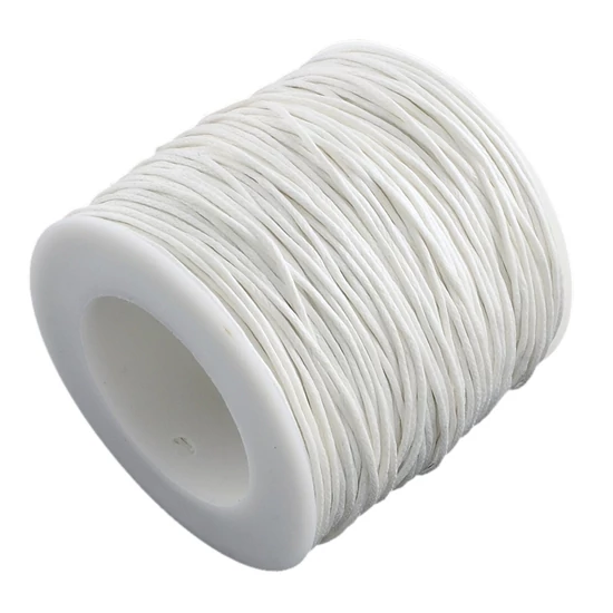 Textil zsinór - 1mm - Fehér színben