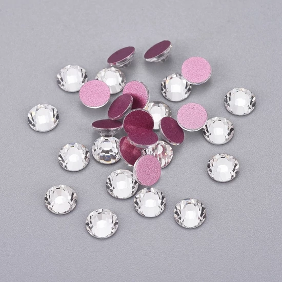 Vasalható - kristály - 4.6~4.8mm - fazettált - félkör alakú
