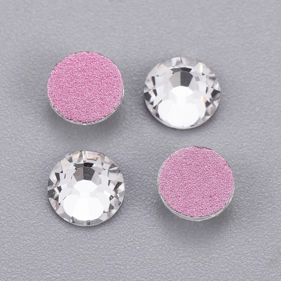 Vasalható - kristály - 4.6~4.8mm - fazettált - félkör alakú