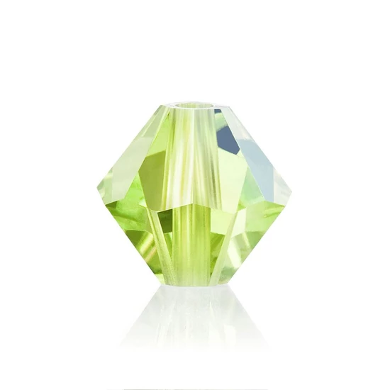Preciosa® Crystal bicone gyöngy, Limecicle AB, 4mm