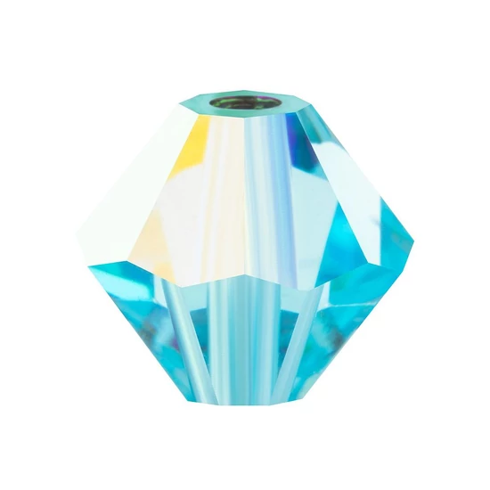 Preciosa® Crystal bicone gyöngy, Aqua Bohemica AB, 4mm