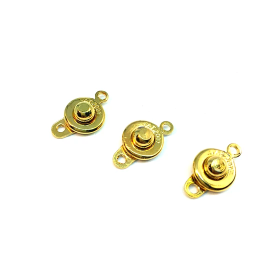 Patent zár - 16x9mm - arany színben