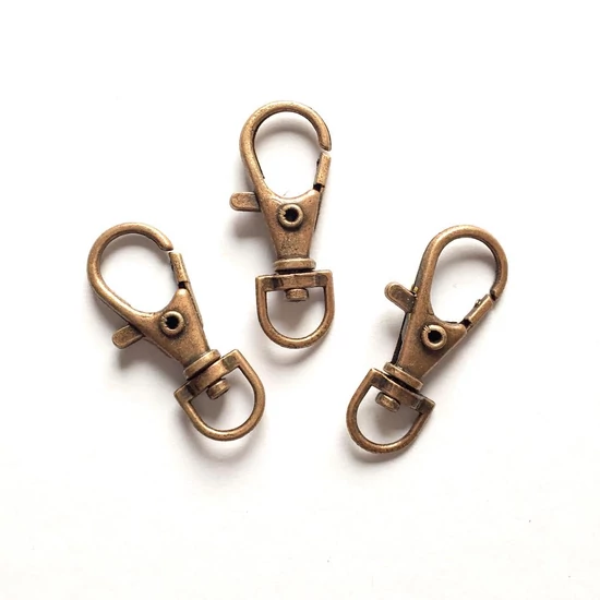 Karabiner kapocs, vörösréz színben
