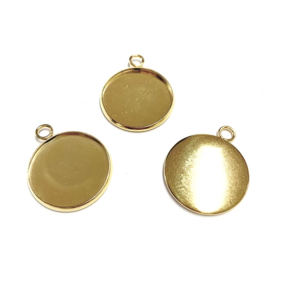 Lencsés alap - 304 Rozsdamentes acél! – 20mm lencséhez – arany színben 