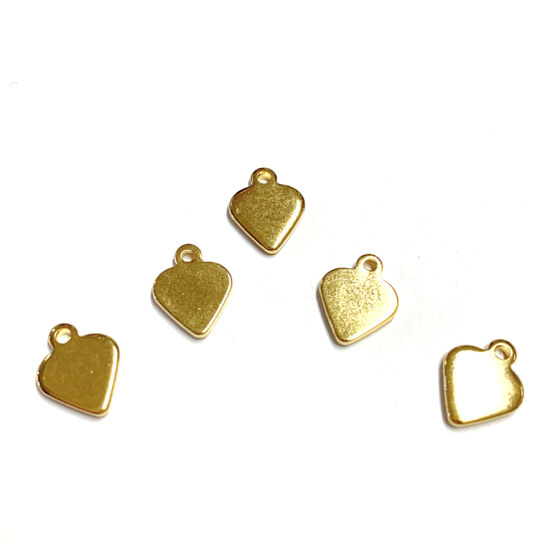 Medál – 304 Rozsdamentes acél – arany- szív