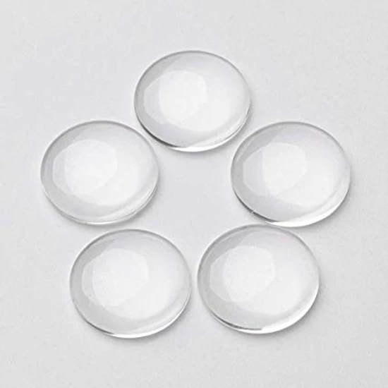 Lencse - 20mm - kerek – félgömb - üveg - medál alapba 