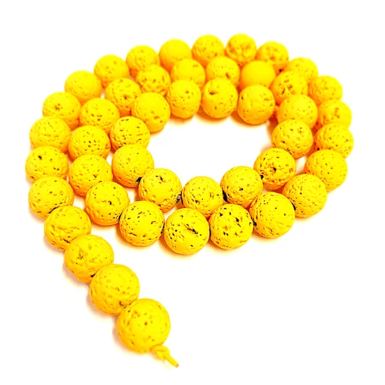 Természetes Ásványgyöngy - Lávakő - 8mm - Narancs színben 