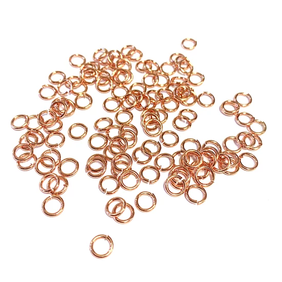 Karika - szerelőkarika - 5x1mm- rózsaarany színben