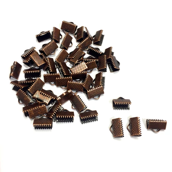 Szalagvég - 10mm - vörösréz színben (10db)