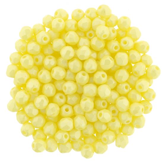 Cseh Csiszolt - 4mm - Powdery - Pastel Yellow - 29301AL