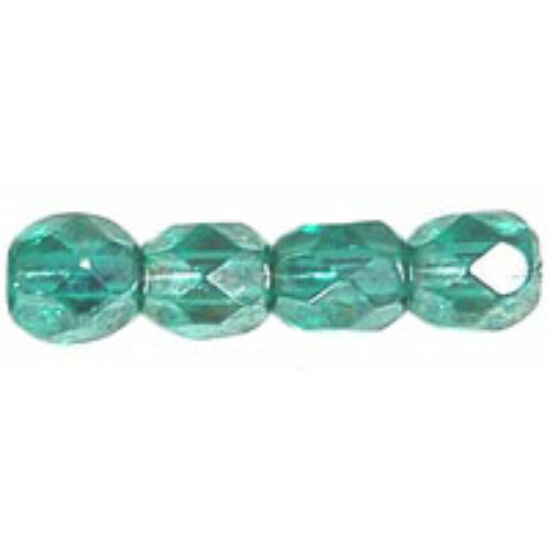 Cseh Csiszolt gyöngy - 4mm - Luster - Emerald