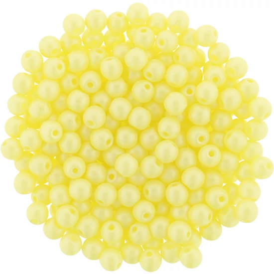 Cseh préselt golyó - 4mm - Powdery - Pastel Yellow - 29301AL