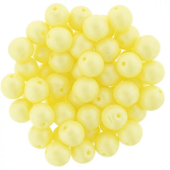 Cseh préselt golyó - 6mm - Powdery - Pastel Yellow - 29301AL