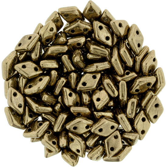 Diamond gyöngy - 2 lyukú - 4x6,5mm - Bronze