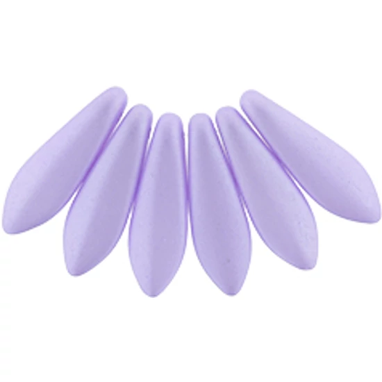 Lándzsa (szirom) Cseh préselt üveggyöngy - 5x16mm - Powdery - Pastel Purple