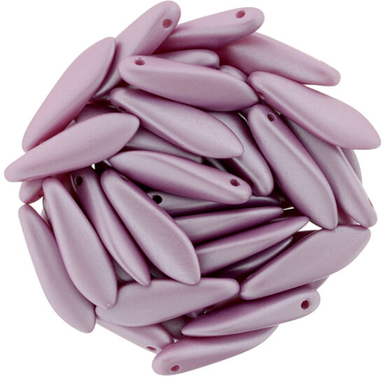 Lándzsa (szirom) Cseh préselt üveggyöngy - 5x16mm - Powdery - Pastel Lavender