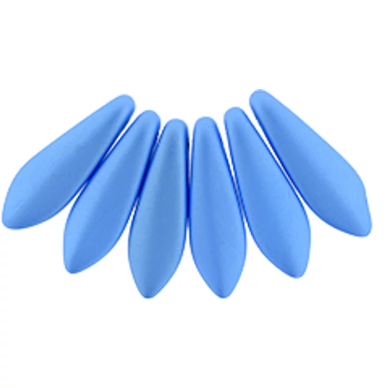 Lándzsa (szirom) Cseh préselt üveggyöngy - 5x16mm - Powdery - Lt Blue