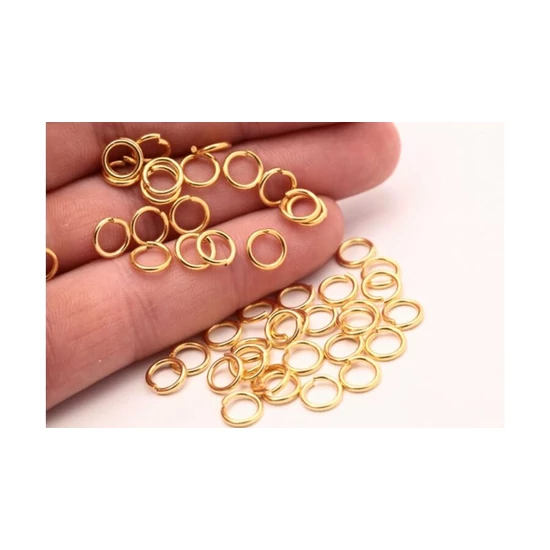 Szerelőkarika -  3x0.4mm - szimpla arany - rozsdamentes acél! (10db)