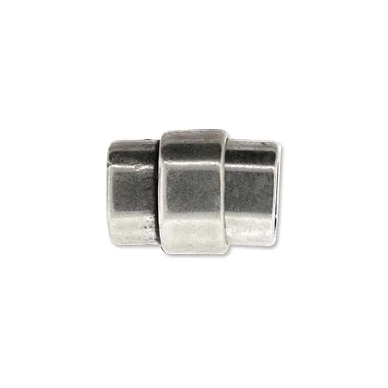 Mágneskapocs - 18x15x11,5mm - Regaliz bőrhöz - antik ezüst színben