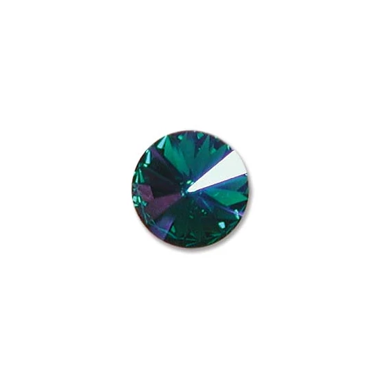 Swarovski Rivoli - 12mm - EMERALD GLACIER BLUE- F