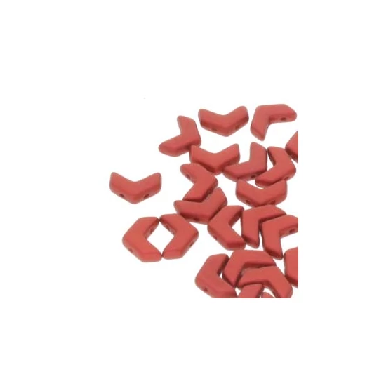  Chevron Duo - gyöngy - 10x4mm - Lava red - 01890