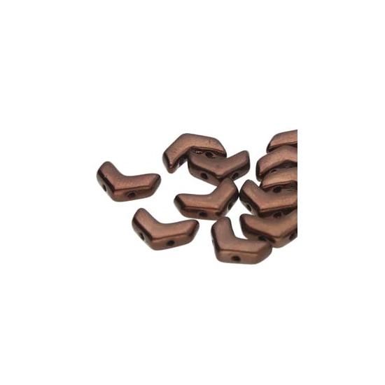 Chevron Duo - gyöngy - 10x4mm - Jet bronze - 14415
