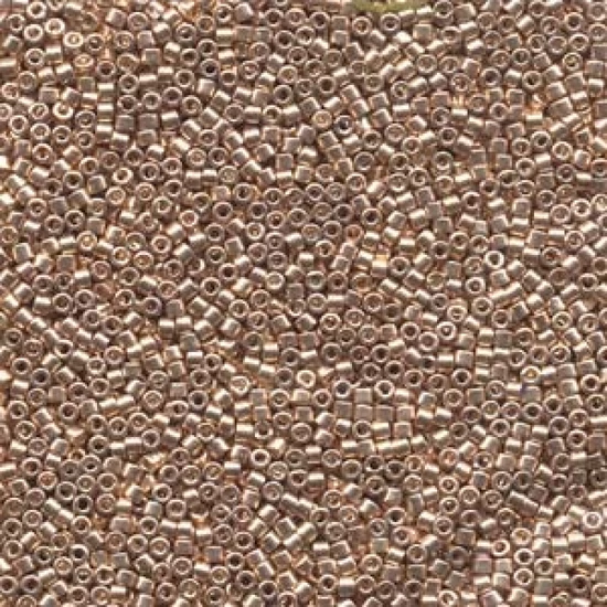 miyuki delica, galvanized apricot gold