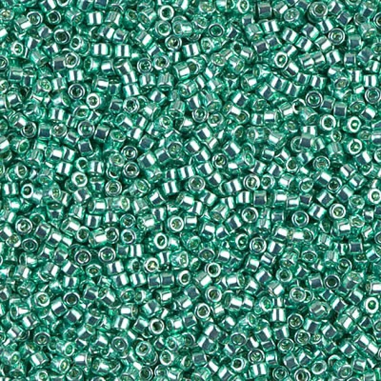 Miyuki delica, galvanized dark mint