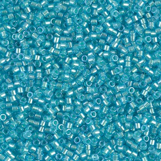 Delica gyöngy - Miyuki - 11/0 -  Mint Pearl Lined Ocean Blue - 1708