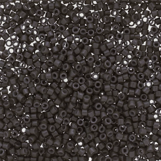 Miyuki delica - 11/0 - Opaque Dyed Charcoal - 2368 - TARTÓS BEVONATTAL!