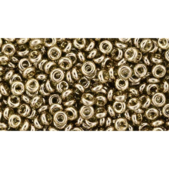 Toho demi round gyöngy - 8/0 - Gold-Lustered Montana Blue - 204
