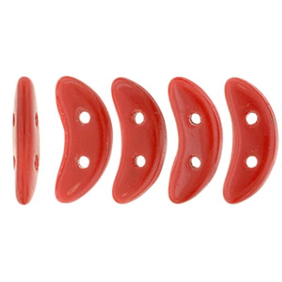 Crescent - Félhold - 10x3mm - Opaque Red - 93200