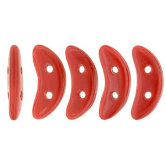 Crescent - Félhold - 10x3mm - Opaque Red - 93200