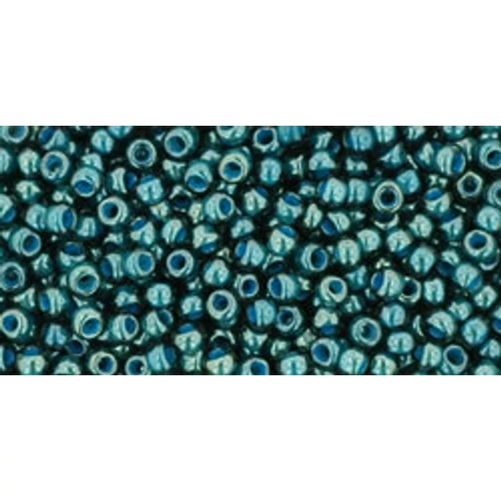 Toho kásagyöngy - 11/0 - Transparent-Lustered Emerald Green/Denim Blue - 374