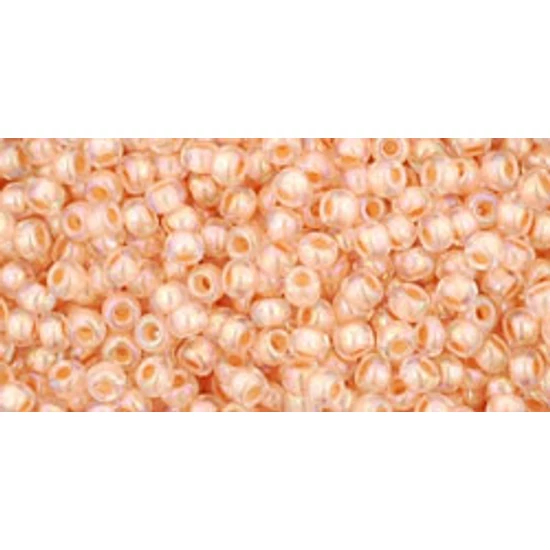 Toho kásagyöngy - 11/0 - Inside-Color Rainbow Crystal/Apricot-Lined - 794