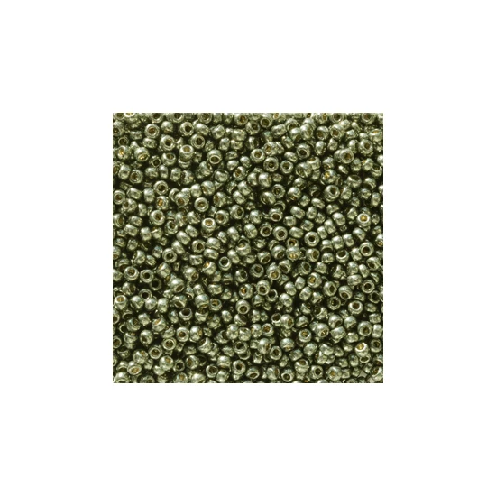 Kásagyöngy - Miyuki - 11/0 - DURACOAT GALV DK STEEL GREEN - 95112 - TARTÓS BEVONATTAL!