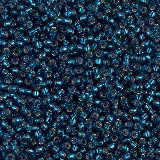 Kásagyöngy - Miyuki - 11/0 -  DYED SILVER LINED BLUE ZIRCON - 1425