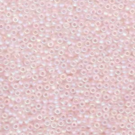 Kásagyöngy - Miyuki - 11/0 -  MATTED TRANSPARENT PALE PINK AB - 155FR
