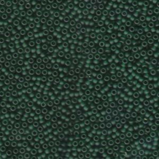Miyuki kásagyöngy - 11/0 - MATTED TRANSPARENT DK.EMERALD - 0156F