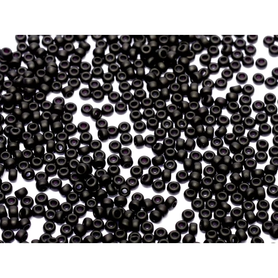 Seed Beads 11/0 Black Matted