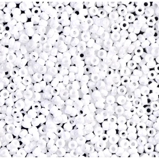 Kásagyöngy - Miyuki - 11/0 - WHITE OPAQUE - 0402