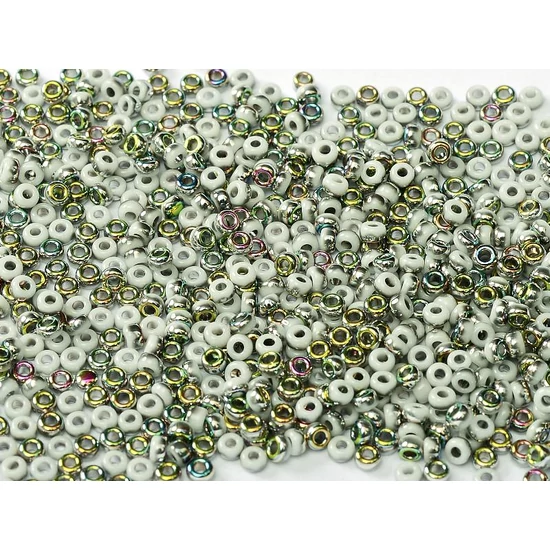 Kásagyöngy - Miyuki - 15/0 -WHITE OPAQUE VITRAIL - 55077