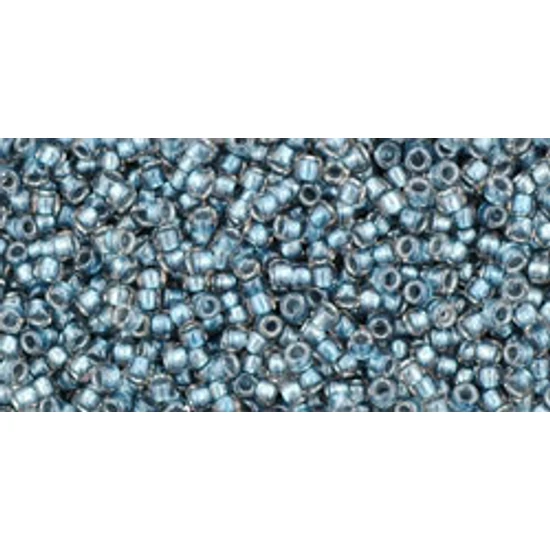 Toho kásagyöngy - 15/0 - Inside-Color Crystal/Metallic Blue-Lined - 288