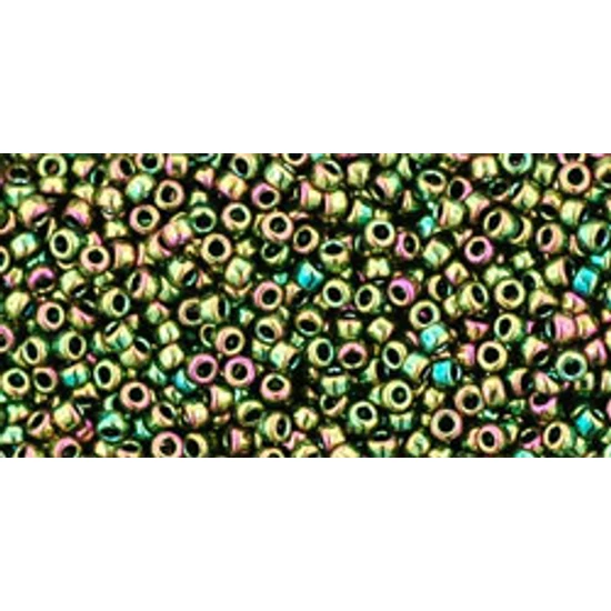  Toho kásagyöngy - 15/0 - Higher-Metallic Iris - Olivine - 508