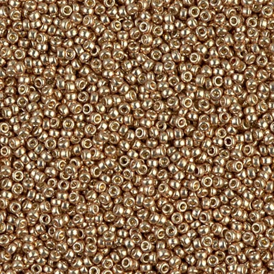 Miyuki kásagyöngy - 15/0 - DURACOAT GALVANIZED CHAMPAGNE - 4204 - Tartós bevonattal! 